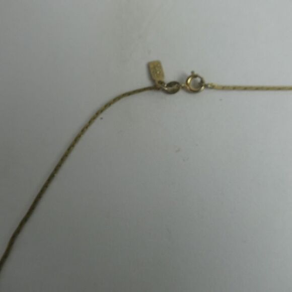 Gold Tone Puffy Heart Slide Pendant on Ultima 24kt Gold Plated Chain Necklace - Picture 6 of 10